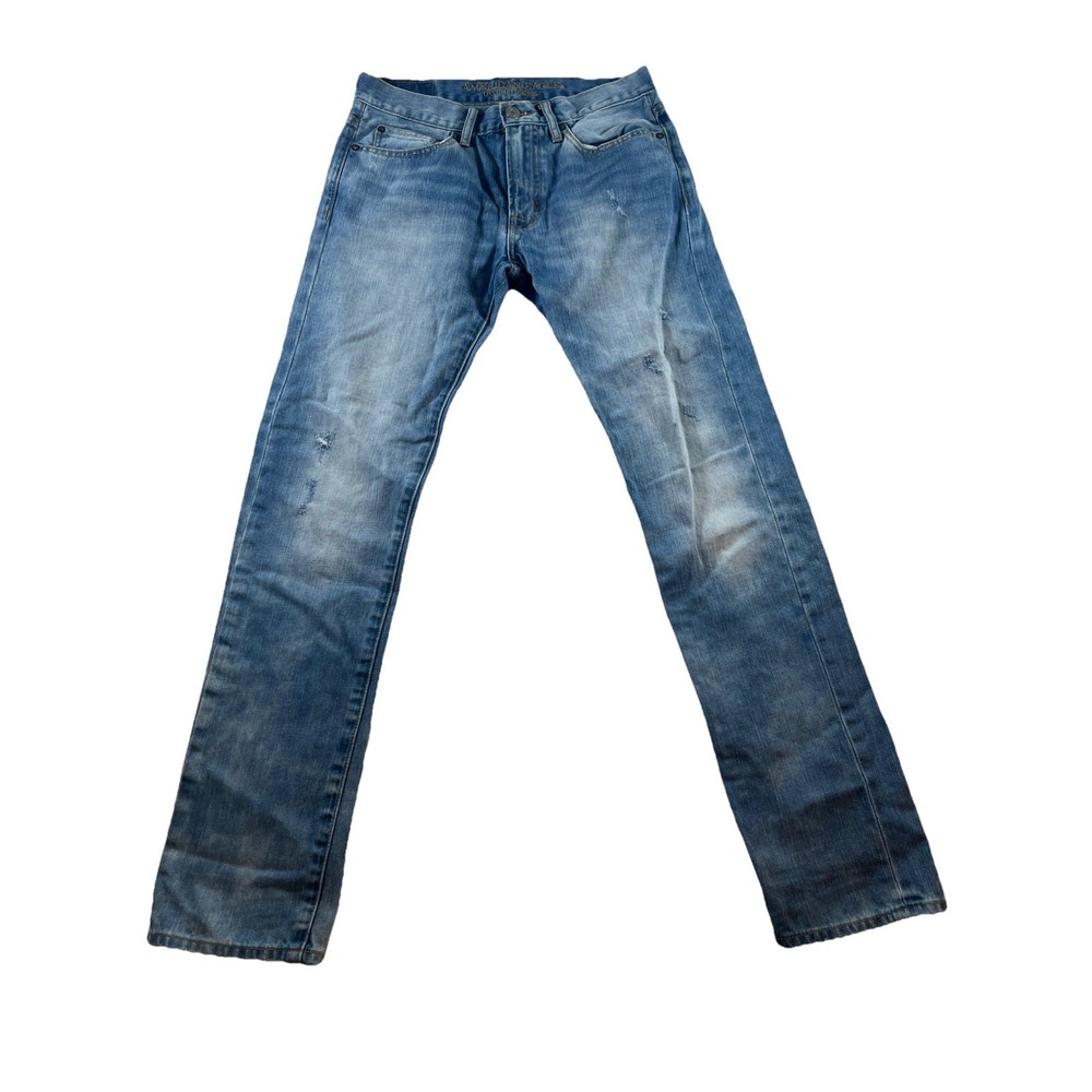American‎ Eagle Jeans Men 29x32 Blue Denim Skinny Distressed Preppy Faded
